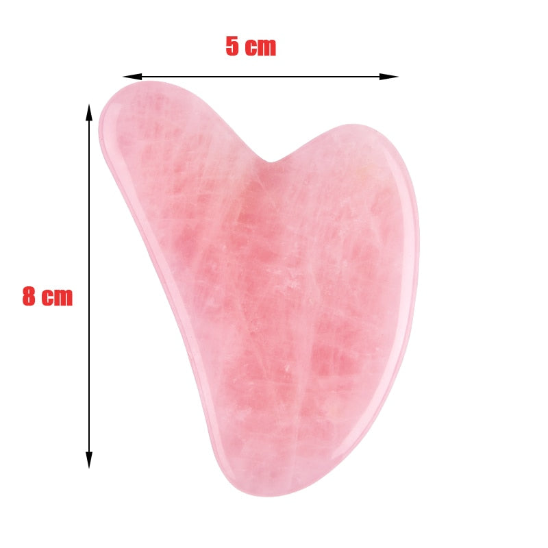 Facial Gua Sha Massager (Jade Stone/Rose Quartz)