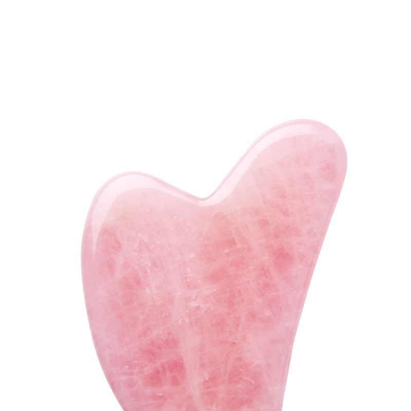 Facial Gua Sha Massager (Jade Stone/Rose Quartz)