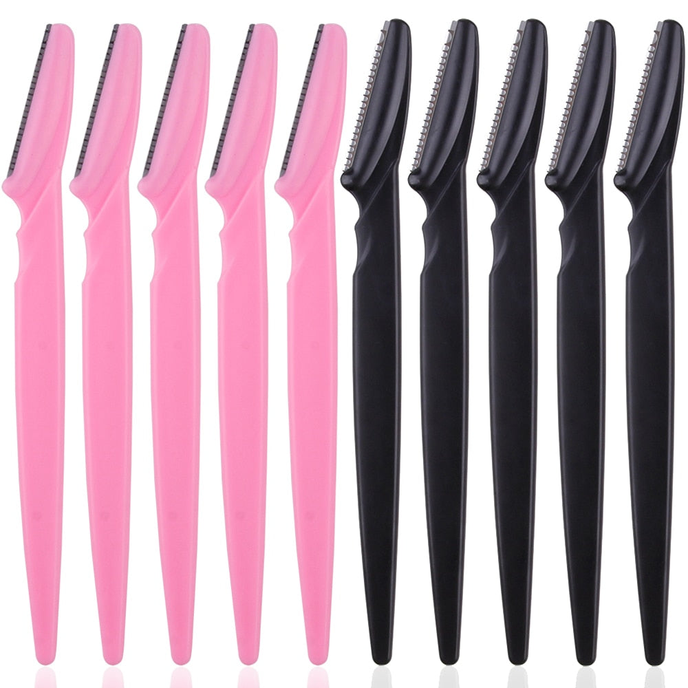 pink and black eyebrow blade