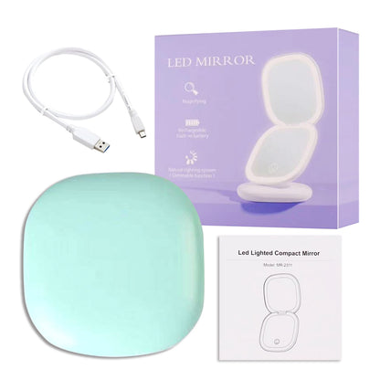 Mini Compact LED Makeup Mirror With Light