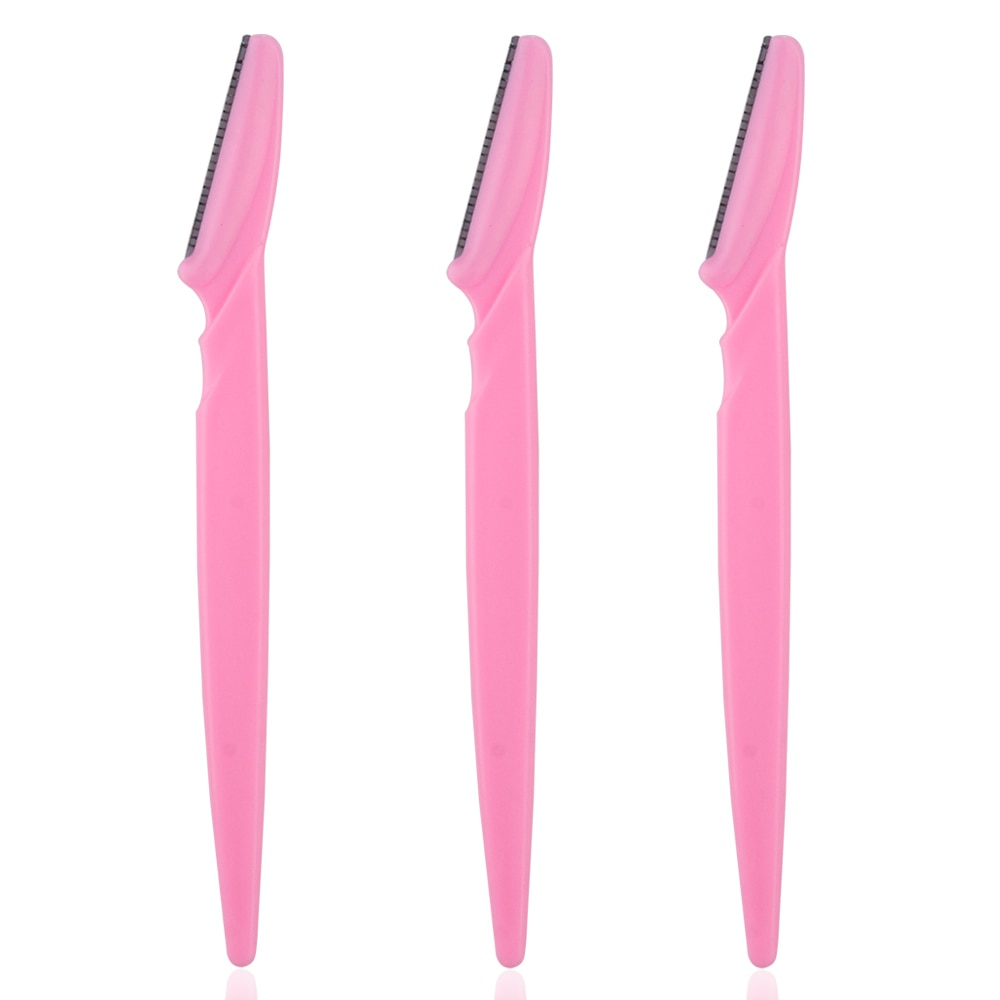 3 pink eyebrow blade