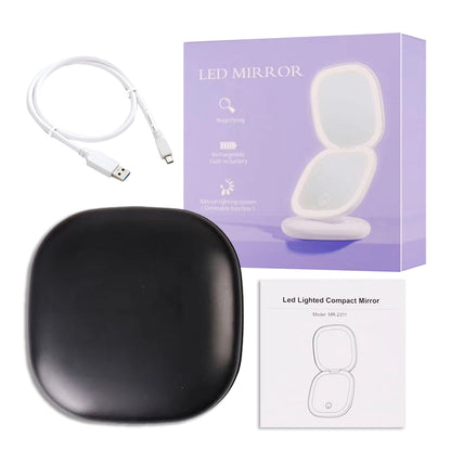 Mini Compact LED Makeup Mirror With Light