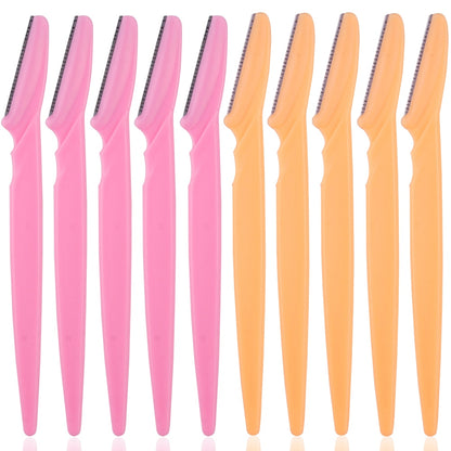 orange and pink eyebrow blade