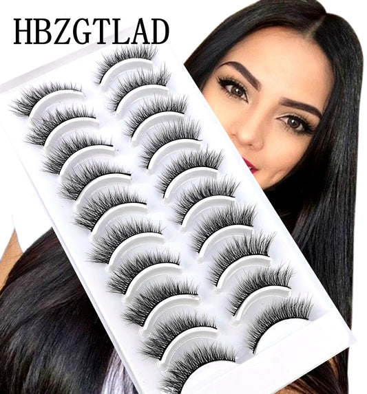 10 pairs Natural Long 3D Mink False Eyelashes