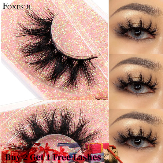 3D Mink False Eyelashes (Fluffy, Soft, Wispy, Natural Cross Lash Extension)